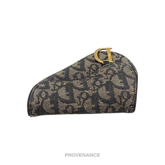 🔴 Christian Dior Saddle Wallet - Trotter Jacquard Navy - Picture 5 of 10